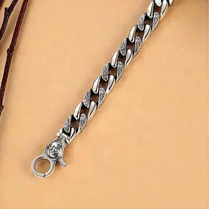 925 Sterling Silver Plated Men's Fashion Bracelet - Ideal for Daily Wear and Gifting