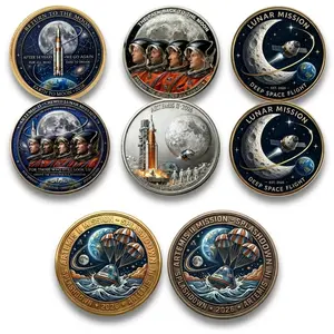Artemis II Space Mission Commemorative Coin, Orion Spacecraft Challenge Coins, Space Enthusiast Gift, NASA Moon Exploration