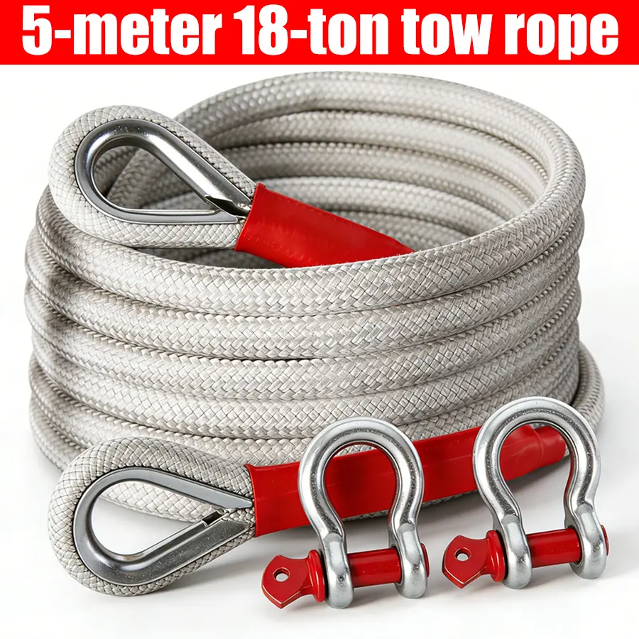 Kinetic Recovery Tow Rope, 40000 Lbs (16.5ft with  Shackle) Extreme Duty 35% Elasticity Energy Offroad Snatch Strap, Vehicle Recovery Kit for Jeep Car Truck ATV UTV SUV#summerfinds