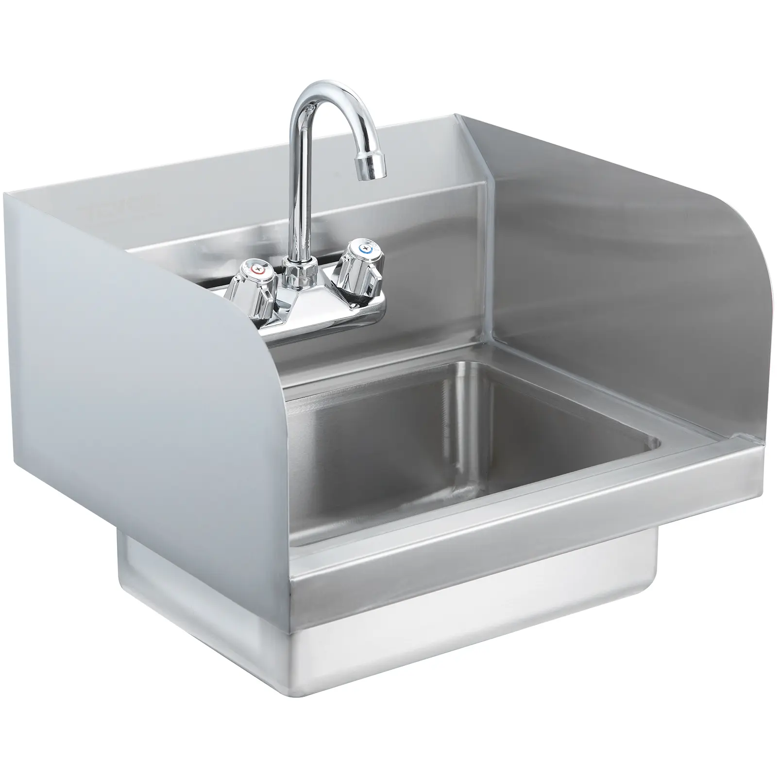 【DealsForYouDays】VEVOR Commercial Hand Sink with Faucet and Side Splash NSF Stainless Steel Sink for WashingSmall Hand Washing SinkWall Mount Hand Basin for RestaurantKitchenBarGarage and Home17x12.8 inch