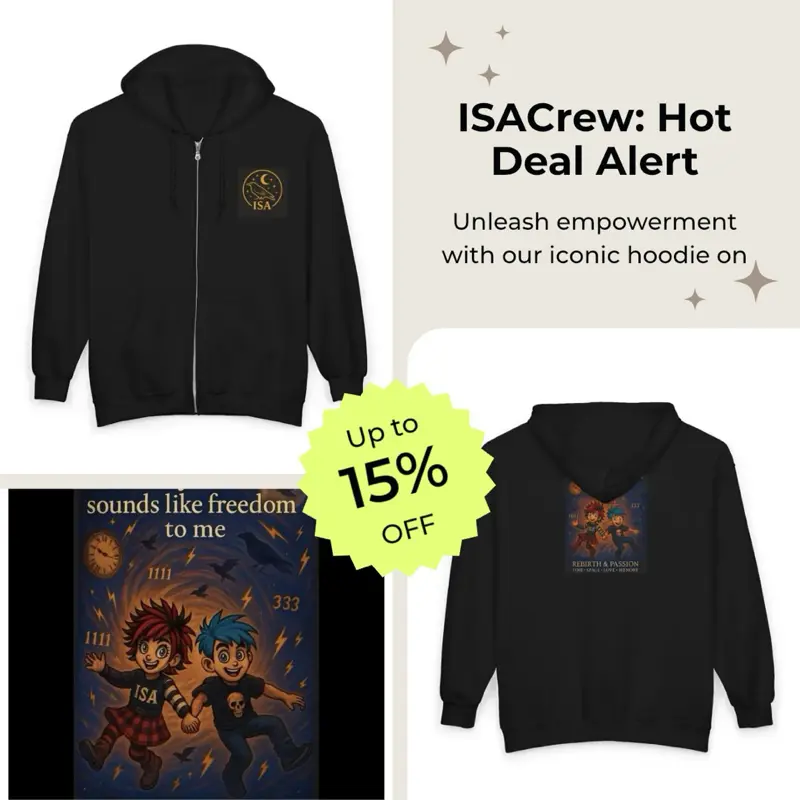 I.S.A. – Raise Your Bars Holiday Sobriety Hoodie | Light Up the Season | Full Zip Sweatshirt