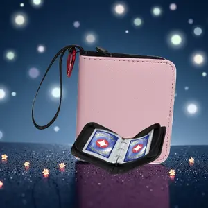 Small Size 1 Pocket Trading Card Binder, 40 Pockets Mini Card Album Book, 20 Detachable Sleeves, Top Loading Pockets, Trading Card Toploaders, Suitable for Tcg Mtg