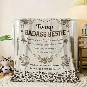 High-definition printed flannel blanket, a perfect gift for sisters, best friends, and close friends. A decorative item suitable for super soft upholstery on sofas/couchcloths/bedrooms. A wonderful gift for children, family, and friends.
