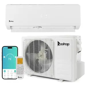 ZOKOP 18000 BTU Wifi Enabled Split Air Conditioner & Heater with Inverter, 21 SEER2 Energy Saving 230.00V Ductless Split AC Unit with Pre-Charged Condenser, Heat Pump & Installation Kit