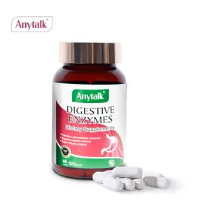Anytalk- Digestive Enzyme Capsules-60 Capsules Gastrointestinal digestion Gummy supplement Fitness Edible Dietary Healthcare prebiotic fiber