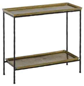 Boyles Collection Side Table Antique Brass/Black