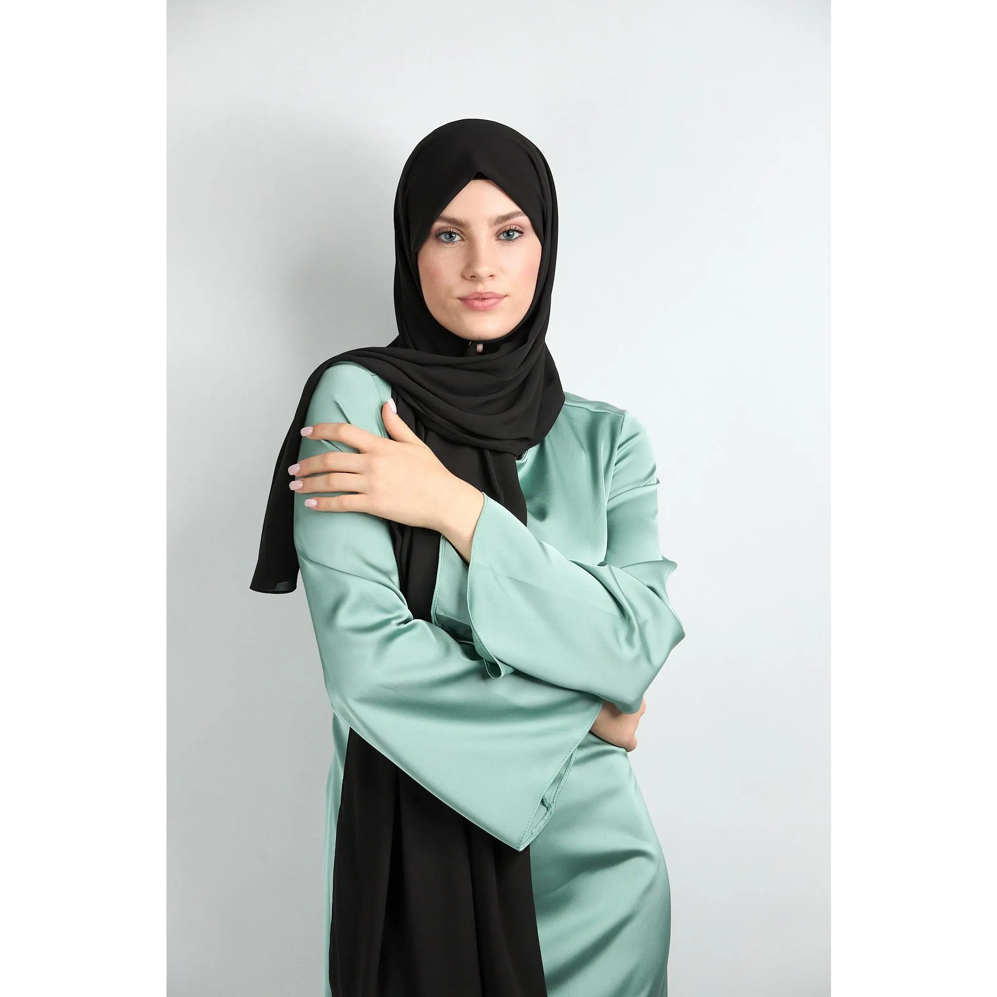 Diamond Chiffon with Matching Undercap Black #1