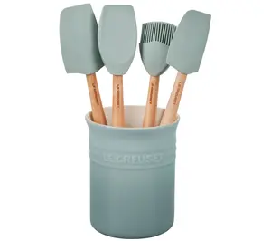 Le Creuset 5-Piece Craft Series Utensil Set & Stoneware Croc