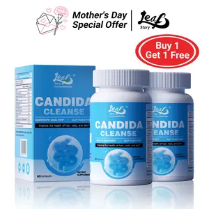 【Pure Path Gut Wellness Bundle】LeafStory Candida Balance For Women & Men, Oregano & Caprylic Acid Gut Health, Herbal Supplement Digestive & Intestinal Health Support, Flora Balance For Gut Health, 60 Capsules-S