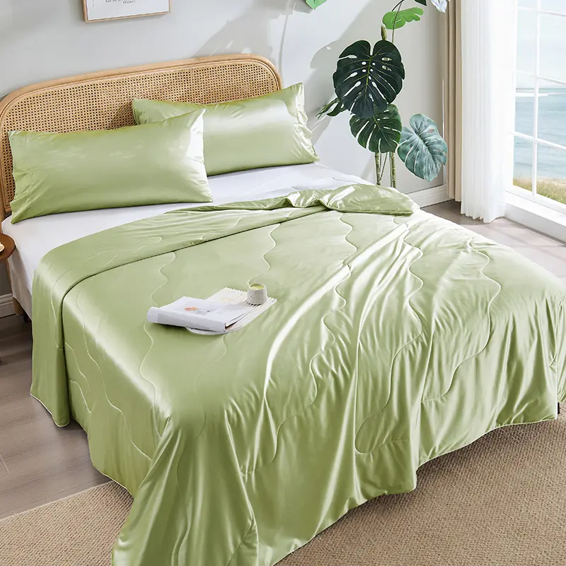 【Back to School】Andency Cooling Comforter Set with 2 Pillowcases, Q-Max 0.4 Cooling Blanket for Hot Sleepers, Breathable Lightweight Summer Comforter, Soft Cooling Bedding for Night Sweats