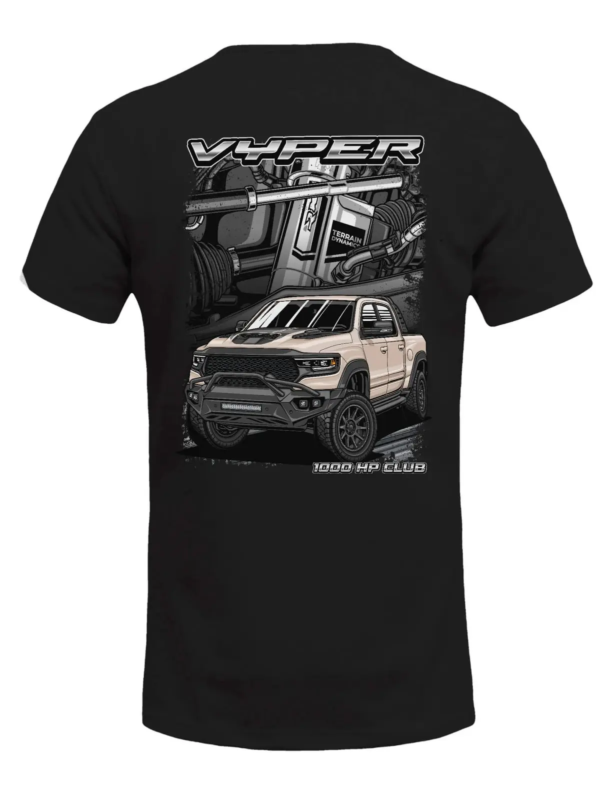 Ram 1500 TRX Performance Pickup Truck - Off-road Chassis Graphic Car Enthusiasts T-Shirt Sweatshirt Hoodie 2 Sided