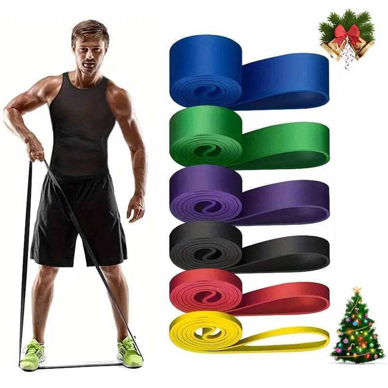 Body Fitness Elastic Resistance Rope, 1/4/6 Counts Yoga Stretching Band, Gym Sports Stretching Training Equipment, National Day Offers, Valentine's Da