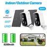 YESKAMO Solar Security Camera Wireless Outdoor/Indoor, Battery Rechargeable Waterproof Continuous Power, Color Night Vision, SD Card/Cloud Storage
