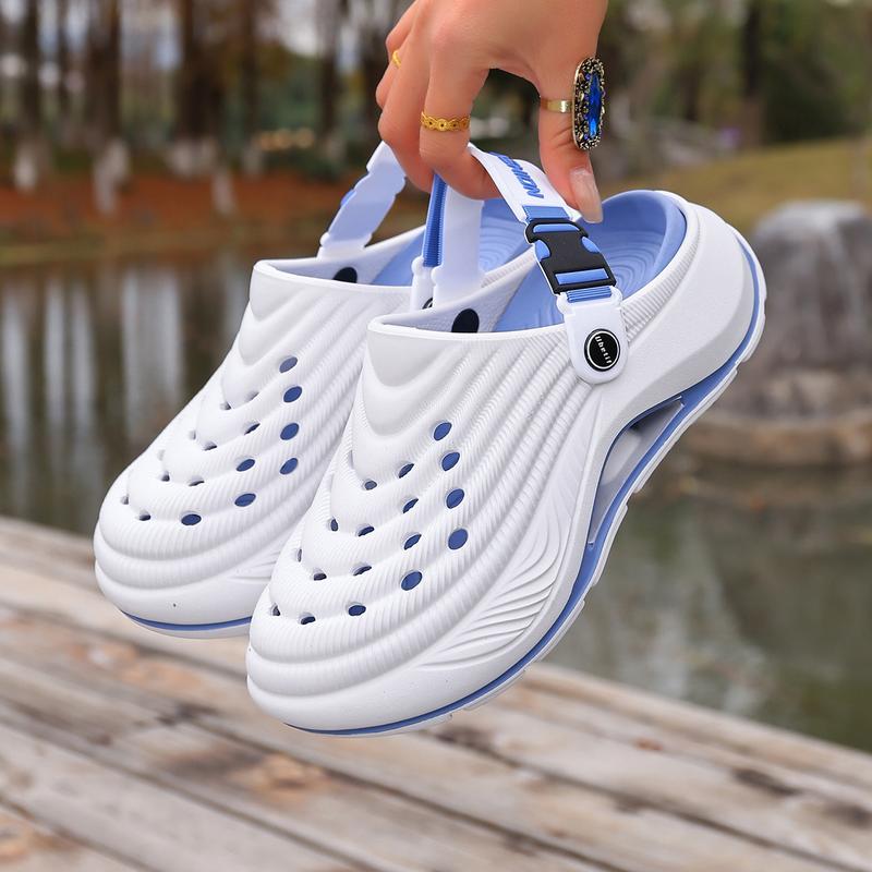 Ubetif Summer Women's Clogs Outdoor Thick Sole Non-Slip Odor Resistant Durable Quick Drying Soft Beach Sandals