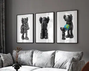 KAWS Poster Set of 3, Printables Minimalist Hypebeast Kaws Figure Poster, Kaws Poster Print, No frame