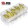 15/30-PCS Soft Plastic Grass Shrimp Fishing Lures, 15pcs/set Realistic Swim Micro Bait - Fresh/Salty Water Coastal Waters Lakes Equipment, Easy Hookups Small-Fish Trigger Bass Lure Accessories