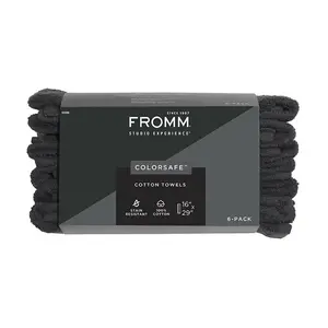 Fromm ColorSafe Cotton Towels 6ct - Black