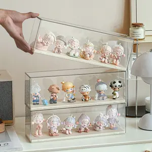Acrylic Blind Box Display Stand, Transparent Dustproof Storage for Collectibles, Stackable Design for Organized Collection, Display Cabinet Collectibles