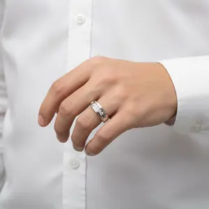 10K White Gold Men's Diamond Ring - 0.31ct