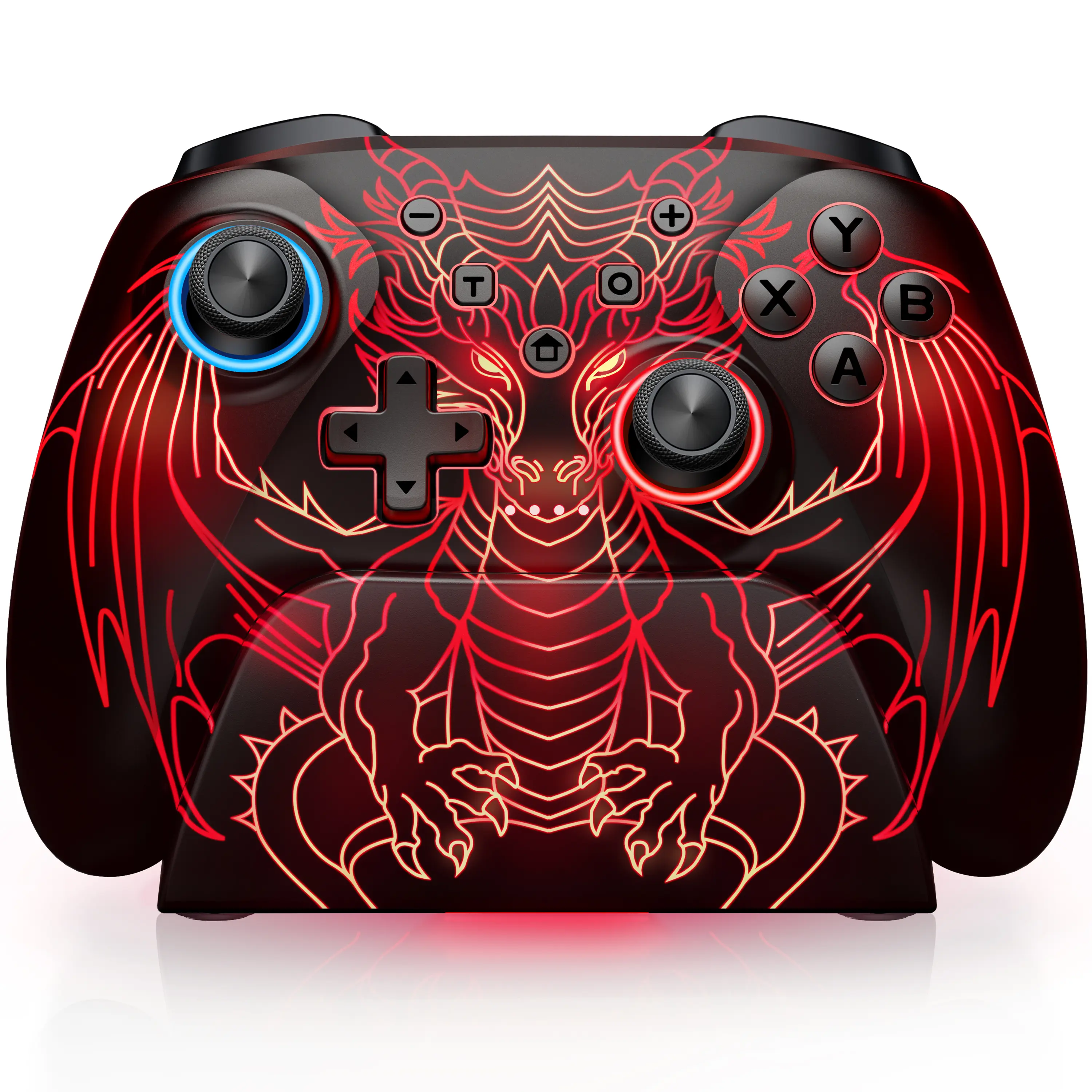 BEBONCOOL Wireless Gaming Controller with Charging Dock - Hall Effect Joystick, 1000Hz Polling Rate, Remappable Buttons Gamepad, 6-Axis Gyroscope, RGB, Turbo, Complete Ready-to-Play Kit for Switch 2, Android, iOS