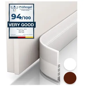 Door Draft Stopper for Bottom of Door - Premium Door Sweep for Bottom of Door/Weather Stripping Door Seal (Save Energy – installs Quickly and Easily) Door Strip Ideal for Keeping Out Cold