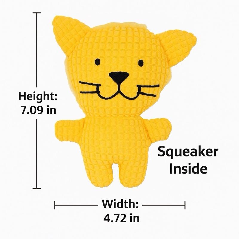 Squeaky Elephant Dog Toy – Interactive Plush Crinkle Toy for Puppies and Dogs | Durable Corduroy Chew Toy | Blue Animal Squeaker Toy for Small & Medium Pets