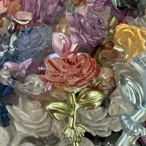 Charms for Crafting (5pcs)- Colorful Flower Designs for Your Creative Projects