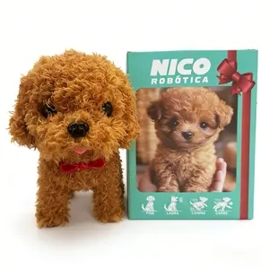 New Realistic Robotic Dog Plush Toy – Interactive Puppy That Walks, Barks & Wags Tail, Adorable Smart Pet Toy for Kids & All Ages, Perfect Christmas Gift for Dog Lovers and Family Fun A good gift for Valentine's Day tail wagging