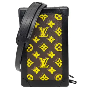 Pre-owned Louis Vuitton Monogram Tuffetage and Leather Crossbody Bags Vertical Soft Trunk Monogram Tuffetage Crossbody Bag Multicolor