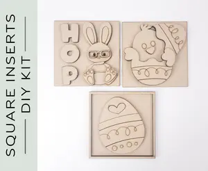 Hop Little Bunny Easter Square Tiles
