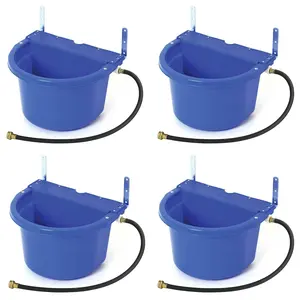 Little Giant 4 Gal Auto Float Controlled Waterer Livestock Water Trough (4 Pack)