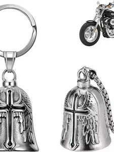 Biker Bell for Motorcycles, Christmas Halloween Gremlin Guardian Design, Good Luck Charm Riding Spirit Bell Accessory for Men & Women, Bell Accessories for Motorcycles