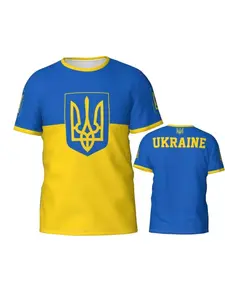 Ukrainian Flag National Emblem Graphic 3D Printed T-shirt Unisex Fashion Men's Tops  National Day Gifts Personalized Casual Tee