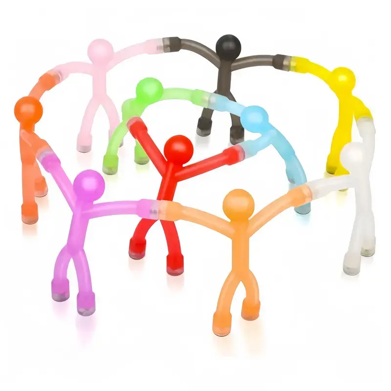 10PCS Flexible Viral Magnetic Fidget Toys - Bendable Sensory Figures, Oddly Satisfying Stress Relief Tool for Neurodivergent Kids, Easter Baskets, Fine Motor Skills Practice & Travel Use