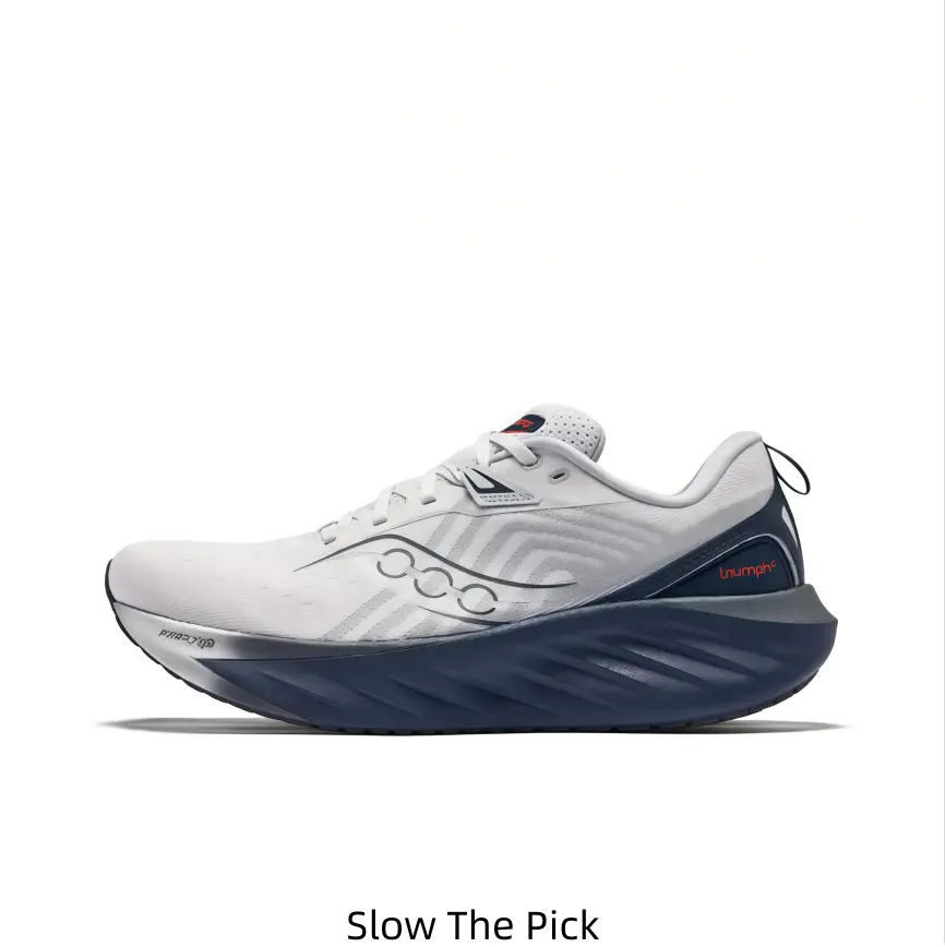 Solid White Breathable Fly Knit Navy Platform Running Shoes Elastic Comfort Upper Shock Absorb Midsole All-Match Training Outdoor Sneakers