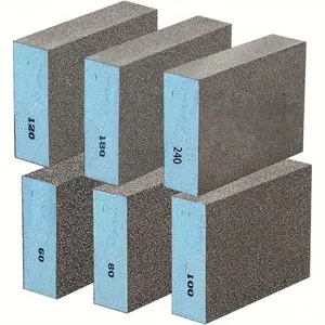 Sanding Blocks Wet And Dry Dual-use, Sanding Sponges Coarse And Fine - 60/80/100/120/180/240 Grits 6 Different Specifications, Washable And Reusable