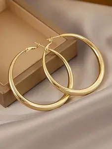 Women’s  Circle Earrings –  Minimalist Round Hoop Design, Lightweight Statement Jewelry for Everyday Wear
