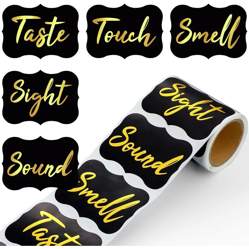 5 Senses  Stickers Set for Him and Her 100 count 5 Sense  Wrap for Husband Wife Wedding Birthday Anniversary Party to from Labels