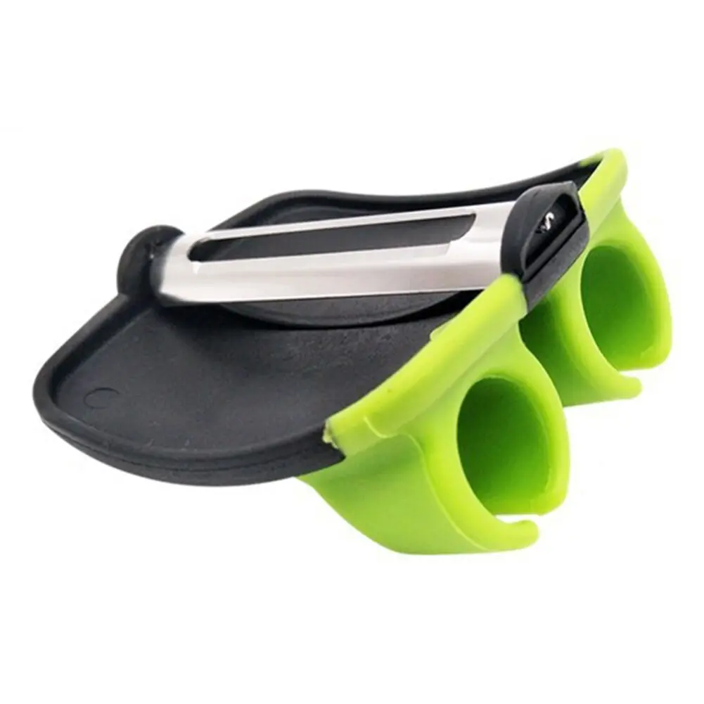 2PCS Finger Peeler for Kitchen - Non-Slip Finger Grip Palm Peeler with Sharp Double-Sided Blade, Dishwasher Safe Tool for Fruits, Carrots and Potatoes