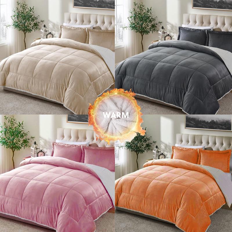 ORHOPUI Thick Winter Blanket in Navy Blue Warm Fleece Luxury Bed Cover with 2 Pillows Fluffy Throw for Cozy Nights Christmas Deal adult woman Elegant Insulation