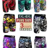 Men's Plus Size Random Sports Boxer Briefs (3pcs), Breathable Sporty Underwear, Training Underwear, Athletic Underwear for Workout, Gym & Fitness, Moisture-Wicking & Quick-Dry Boxers for All Seasons, Spider Print, Elastic Waist