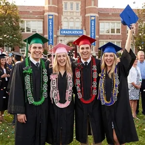 Graduation Leis Class of 2026 1 Pcs 2026 Class Of Ribbons for Graduates Senior College Students Daughter Son Friends Couples for Graduation Ceremony Party Celebration Photos