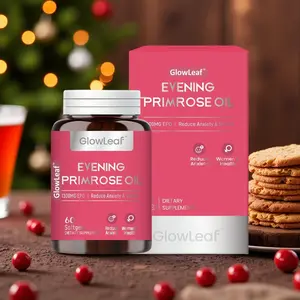 GlowLeaf Herbal Evening Primrose Oil Soft Capsule Maintenance Ovaries Health 1300mg