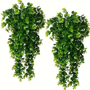 6pcs Faux Eucalyptus Hanging Plants - Lifelike Greenery Vines for Indoor & Outdoor Decor, Perfect for Shelves and Parties