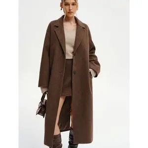 Oversized Tweed Long Coat