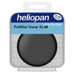 Heliopan 58mm Slim Linear Polarizer Camera Filter - Schott Glass, 0.75mm Thick, Durable Camera Accessories for Lens Mount