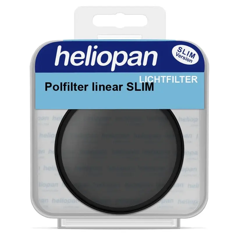 Heliopan 58mm Slim Linear Polarizer Camera Filter - Schott Glass, 0.75mm Thick, Durable CPL, Wide, Interchangeable-Lens Camera Filters for Lens Mount, Cpl Filter Filters