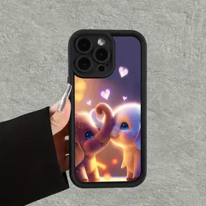 A brand new phone case adorned with heart and elephant patterns, fun, simple and stylish, suitable for both men and women, and designed specifically for iPhone 17 16 15 14 13 12 11 PRO MAX PLUS, AIR Mini SE and iPhone XS MAX, the perfect gift