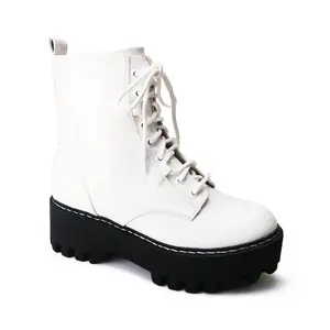 Staging – White Patent Boots