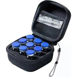 9-Slot Insulin Fridge Holder Storage Case Organizer Fits Standard 10ml U-100 Vials Cushion Compact Medicine Cotton Neat Eva Pearl